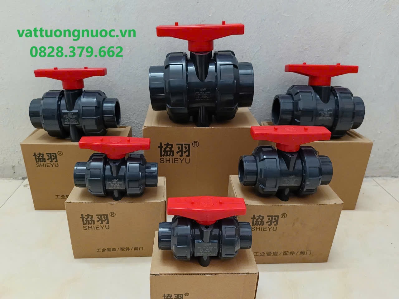 van bi 2 đầu rắc co upvc